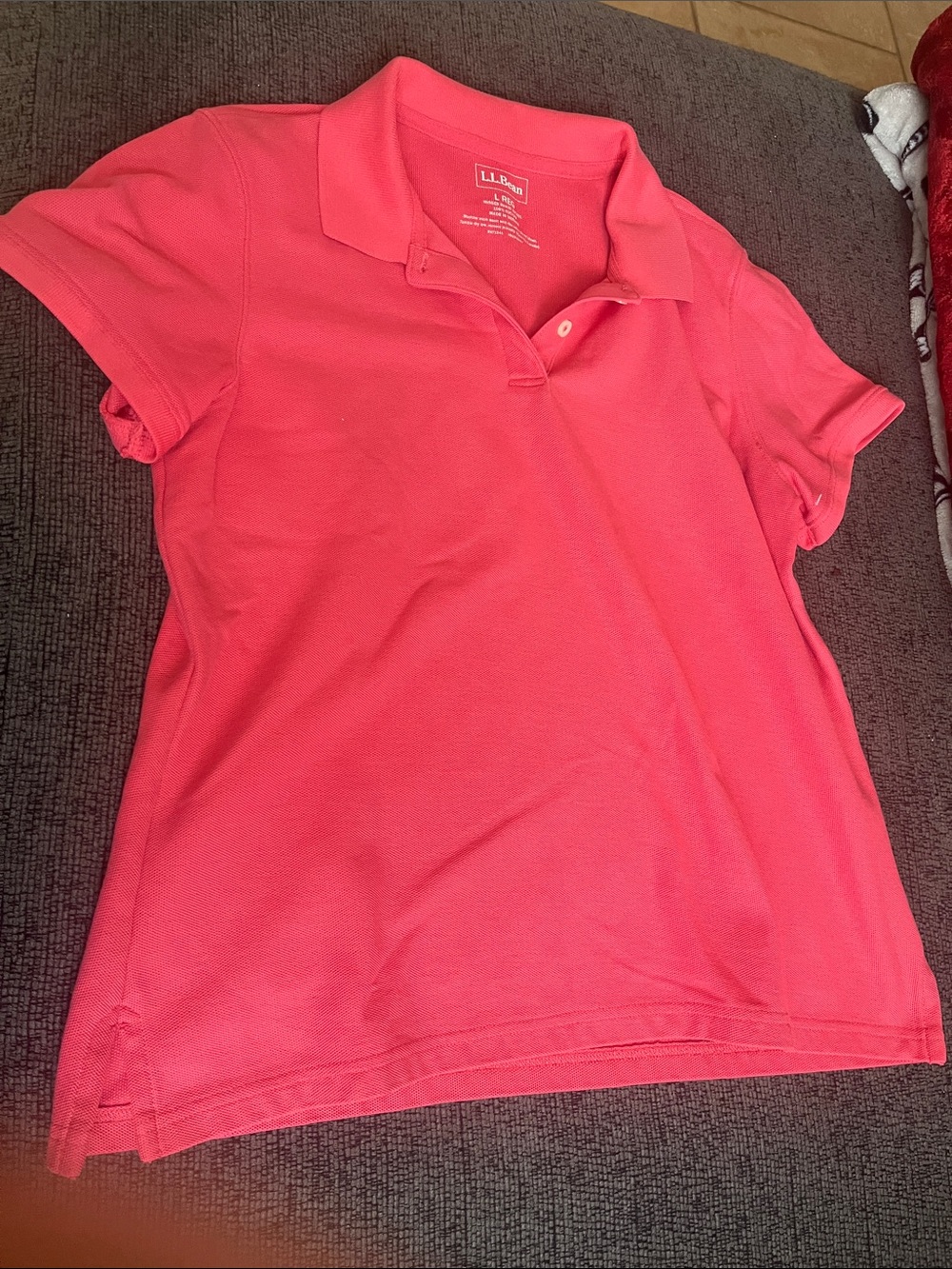 L.L. Bean Women's Coral Pink Polo Shirt